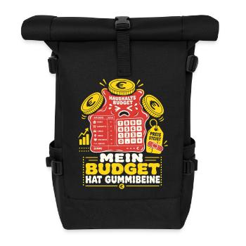 Mein Budget Hat Gummibeine - Rolltop Rucksack - Schwarz - Vorne