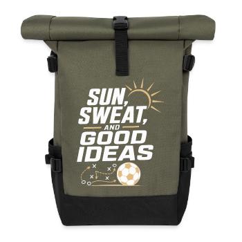 Soleil, sueur et bonnes idées - Sac à dos roll top - olive/noir - Devant