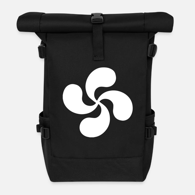 Croix Basque - Sac à dos roll top - noir