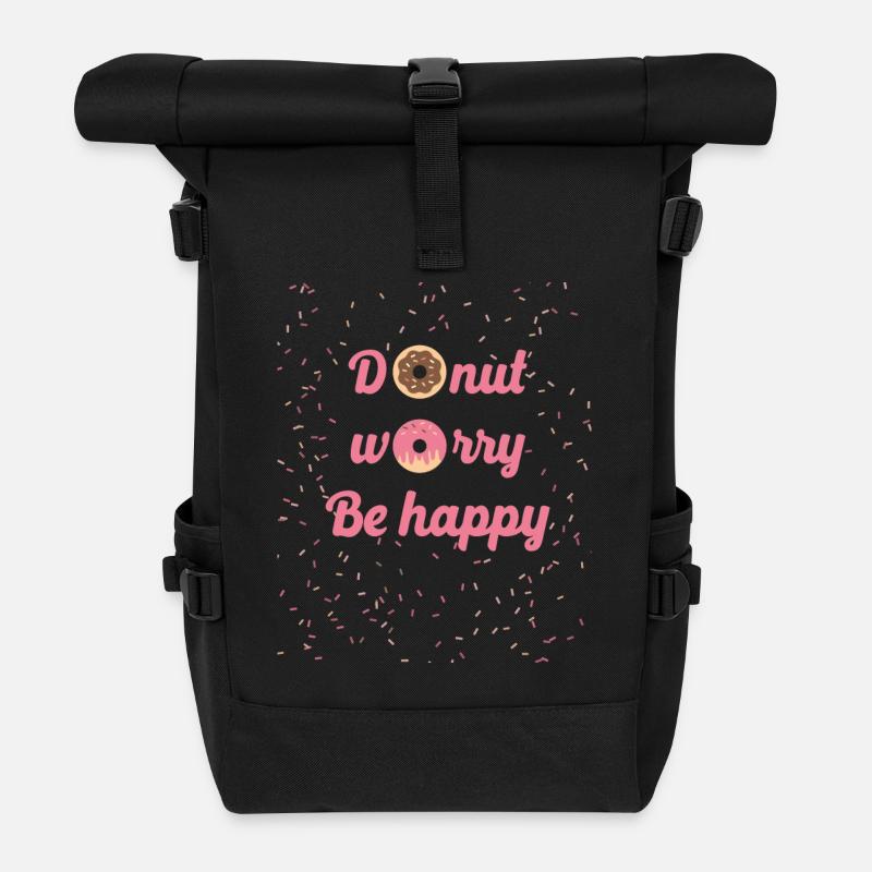 Donut Sorge - Rolltop Rucksack - Schwarz