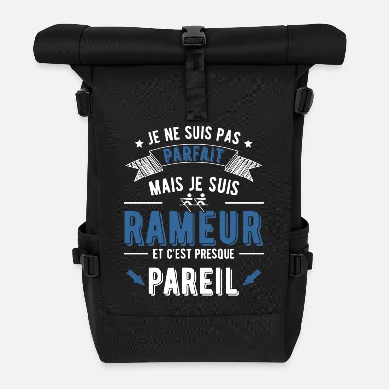 Rameur parfait cadeau - Sac à dos roll top - noir