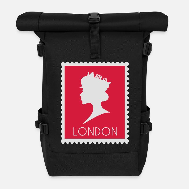 London - Rolltop Rucksack - Schwarz