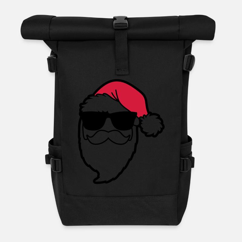 santa_claus_hohoho_4a - Rolltop Rucksack - Schwarz