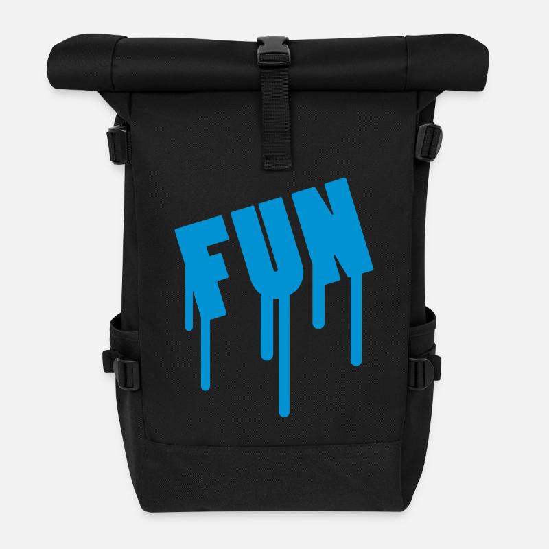 Fun - Rolltop Rucksack - Schwarz