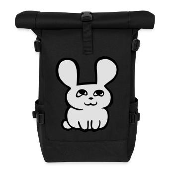 lapin bébé trop mignon - Sac à dos roll top - noir - Devant
