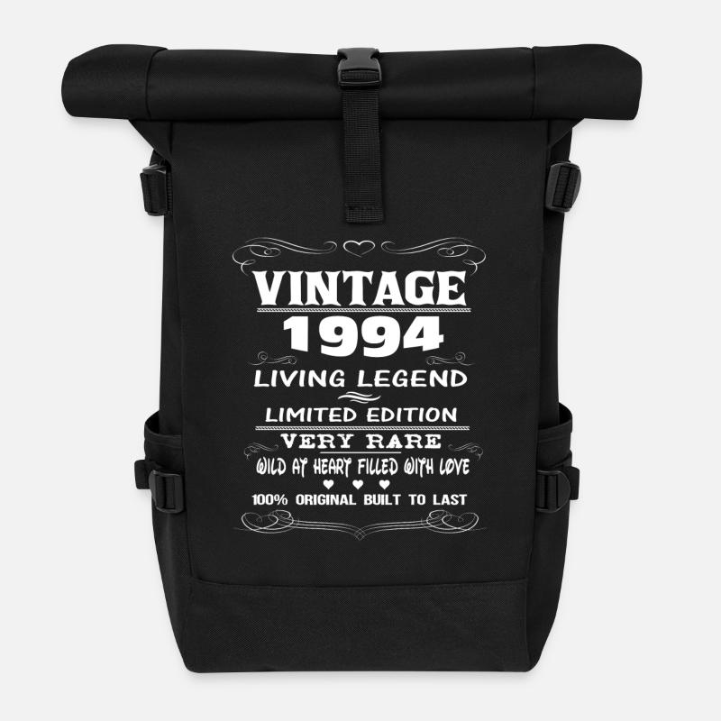 VINTAGE 1994 - Roll Top Backpack - black