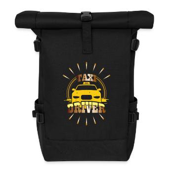 Taxi Fahrer - Rolltop Rucksack - Schwarz - Vorne