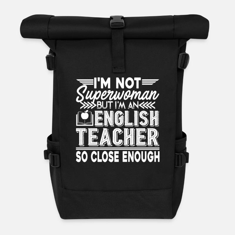 Englischlehrer Ich bin ein Englischlehrer - Rolltop Rucksack - Schwarz