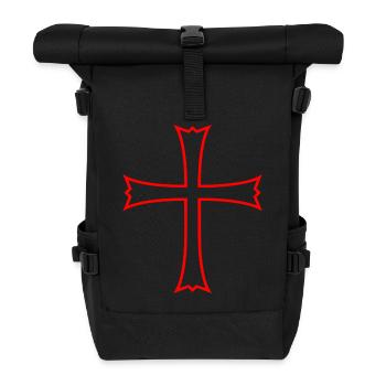 kreuz - Rolltop Rucksack - Schwarz - Vorne