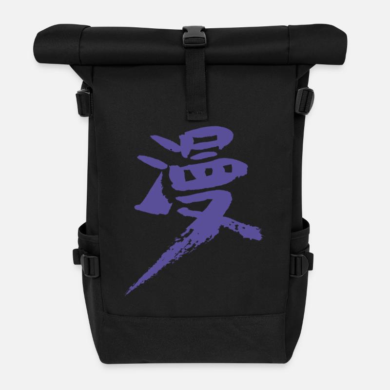 Manga - Roll Top Backpack - black