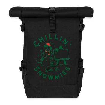 Snowmies - Rolltop Rucksack - Schwarz - Vorne