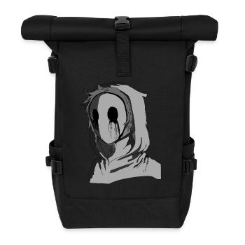crying mask - Roll Top Backpack - black - Front