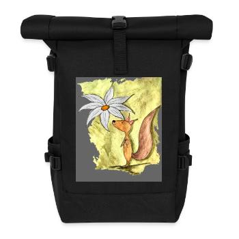 Genieße jeden Augenblick! - Rolltop Rucksack - Schwarz - Vorne