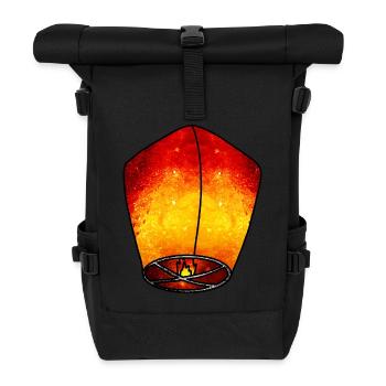 Cosmic Sky Lantern - Roll Top Backpack - black - Front