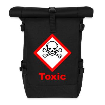 Toxic /Chemie / Symbol - Rolltop Rucksack - Schwarz - Vorne