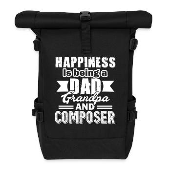 Being A Dad Grandpa And Composer - Roll Top Backpack - black - Front