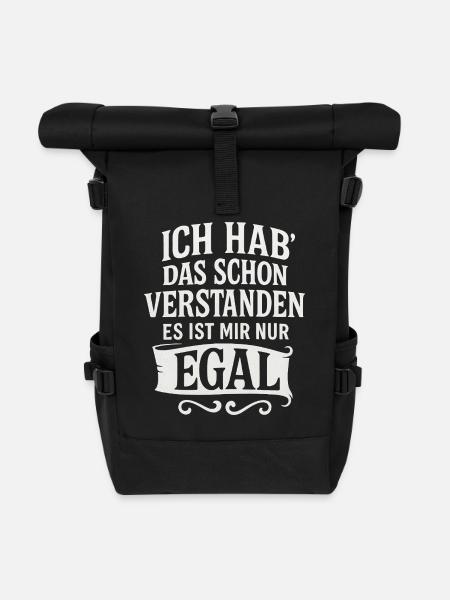 Ich Hab Das Schon Verstanden Ist Mir Nur Egal - Rolltop Rucksack - Schwarz