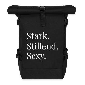 Stillen mit Stil: Stark. Stillend. Sexy. - Rolltop Rucksack - Schwarz - Vorne