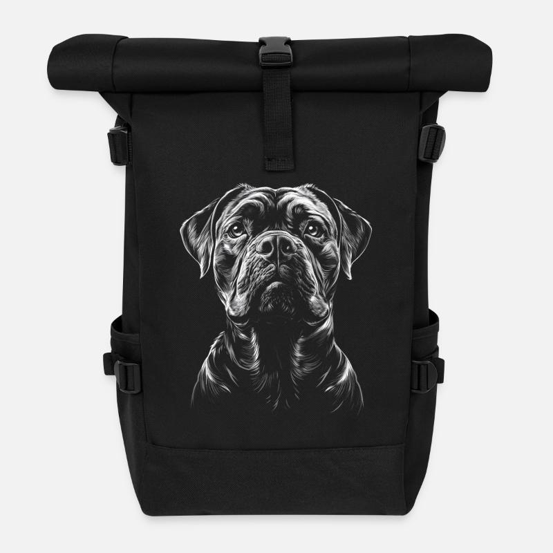 Cane Corso Portrait Hunde Hund - Rolltop Rucksack - Schwarz