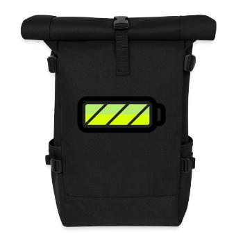 battery - Rolltop Rucksack - Schwarz - Vorne