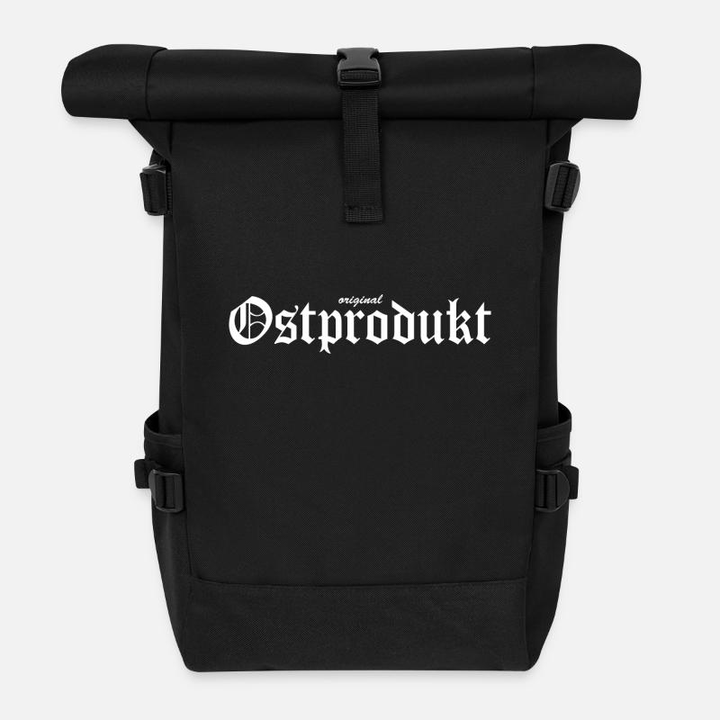 Original Ostprodukt - Geboren in der DDR - Rolltop Rucksack - Schwarz