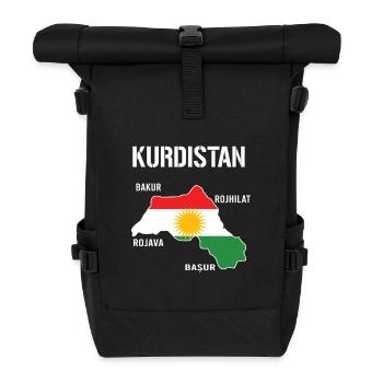 Drapeau du Kurdistan Bakur Bashur Rojava Rojhlt Newroz - Sac à dos roll top - noir - Devant