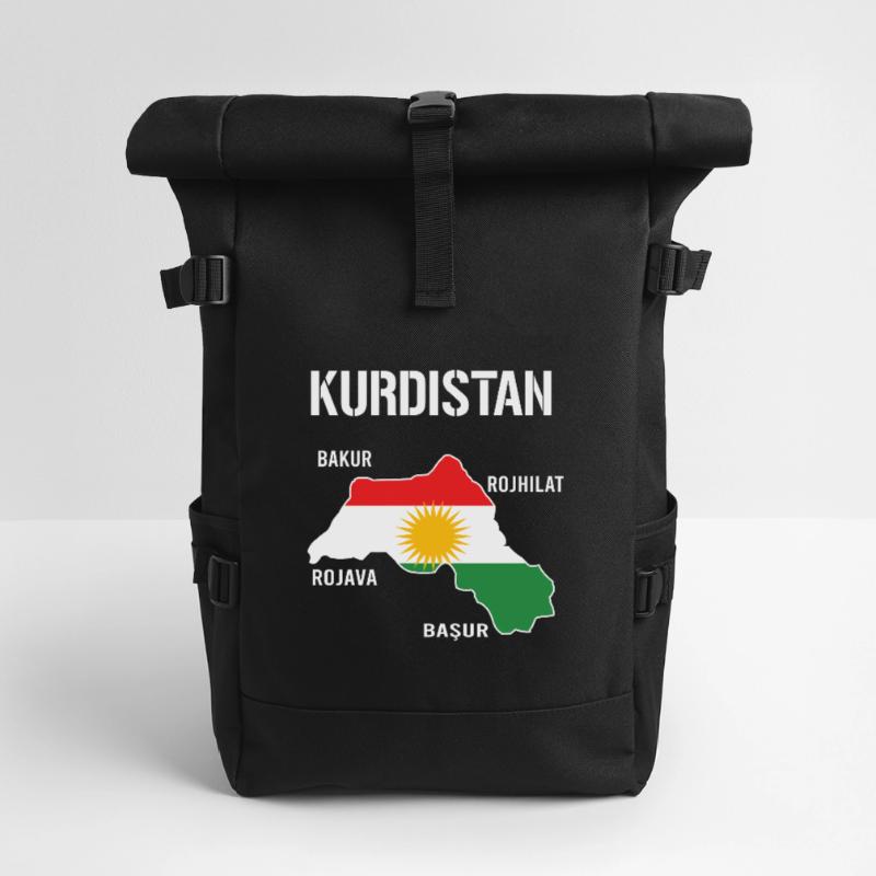 Drapeau du Kurdistan Bakur Bashur Rojava Rojhlt Newroz Sac à dos roll top