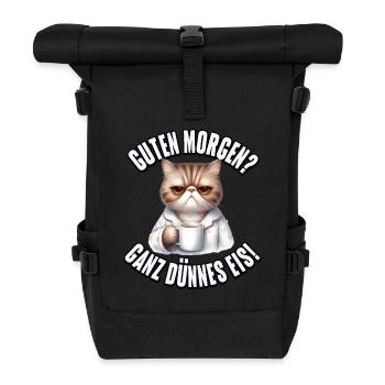 Good morning? Very thin - Roll Top Backpack - black - Front
