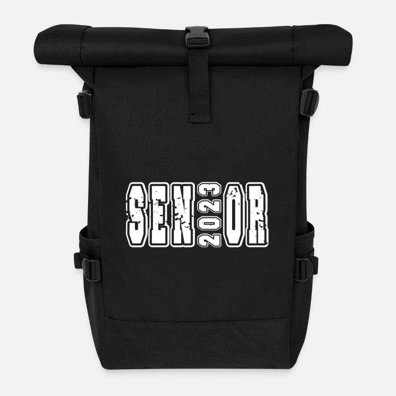 Senior Class of 2023 Bold Graduation Look - Rolltop Rucksack - Schwarz