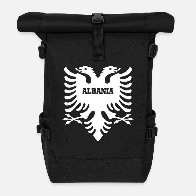Albanien - Rolltop Rucksack - Schwarz