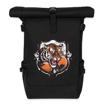 Tiger Boxer MMA Logo - Rolltop Rucksack - Schwarz - Vorne