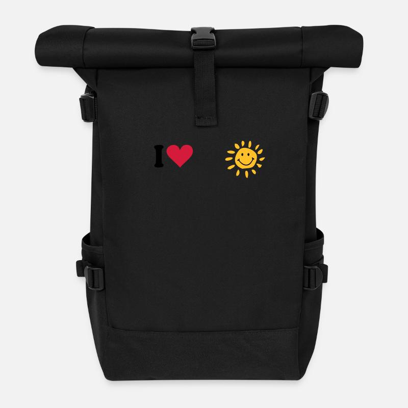 sun - Roll Top Backpack - black