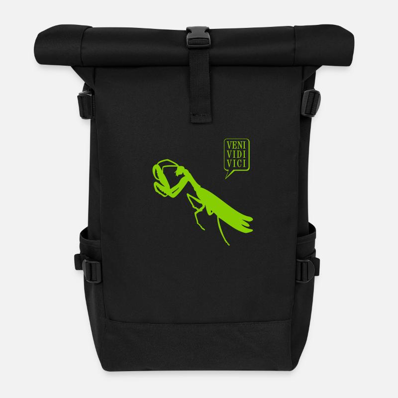Gottesanbeterin / mantis (1c) - Rolltop Rucksack - Schwarz
