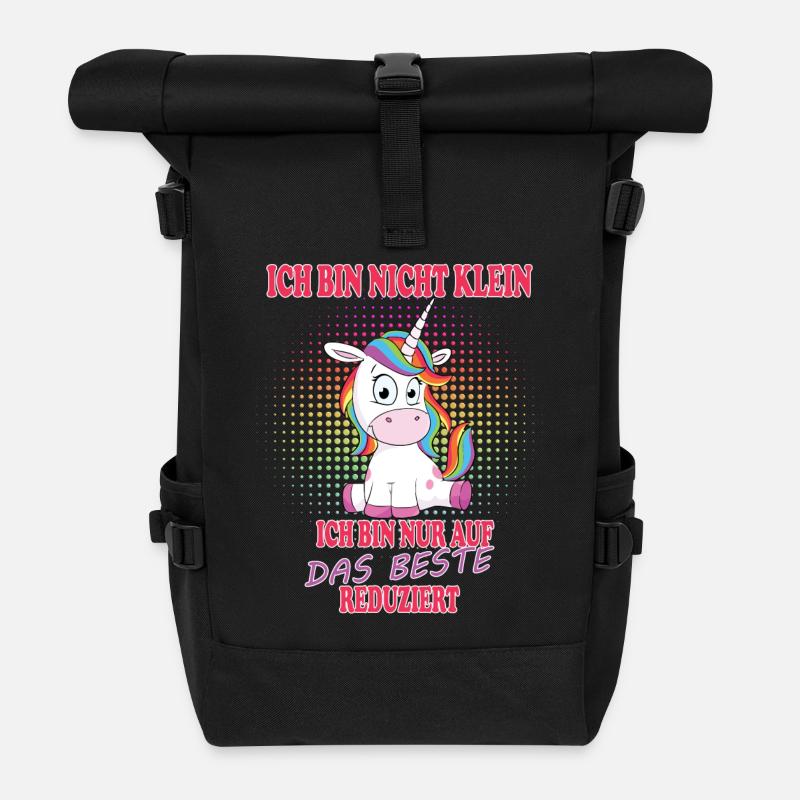 Einhorn - Rolltop Rucksack - Schwarz