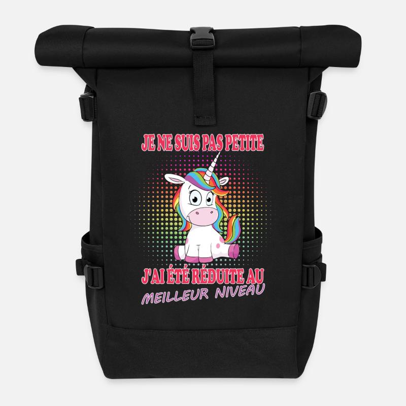 Licorne - Sac à dos roll top - noir