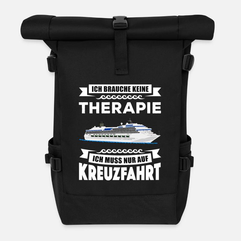 Kreuzfahrt Shirt - Kreuzfahrt Schiff - Geschenk - Rolltop Rucksack - Schwarz