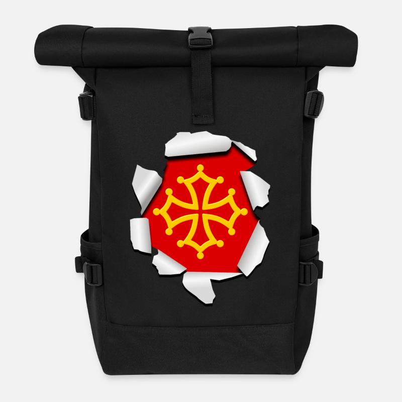 Croix Occitane - Sac à dos roll top - noir