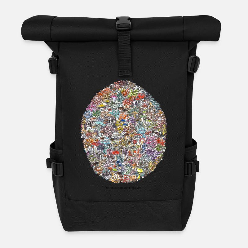 Champignon du jour - Sac à dos roll top - noir