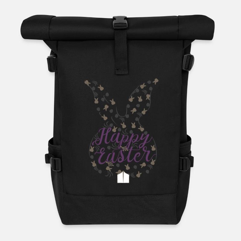 Happy Eastern - Roll Top Backpack - black