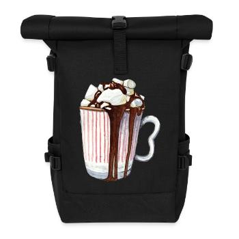 Marshmallow Kakao - Rolltop Rucksack - Schwarz - Vorne