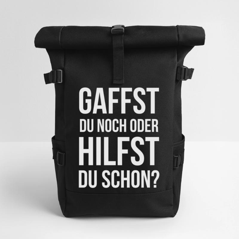 Gaffst du noch oder hilfst du schon? Rolltop Rucksack