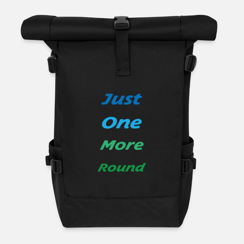 Just one more Round - Gaming Shirt - Roll Top Backpack - black