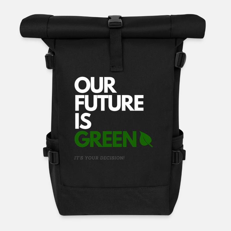 NOTRE AVENIR EST VERT - Sac à dos roll top - noir