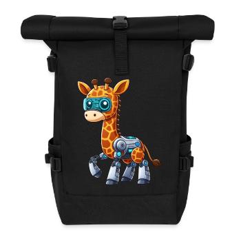 La girafe robot cool est un cyborg - Sac à dos roll top - noir - Devant