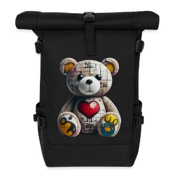 Orso orsacchiotto Teddy Bear - Roll Top Backpack - black - Front