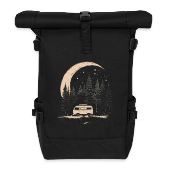 Forêt de lune du camping-car - Sac à dos roll top - noir - Devant