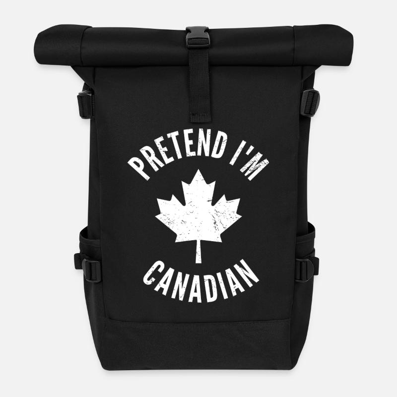 Tu so, als wäre ich Canadian Maple Leaf - Rolltop Rucksack - Schwarz
