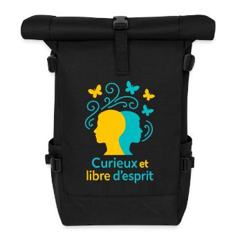 Zwillinge Sternzeichen - Astrologie - Rolltop Rucksack - Schwarz - Vorne