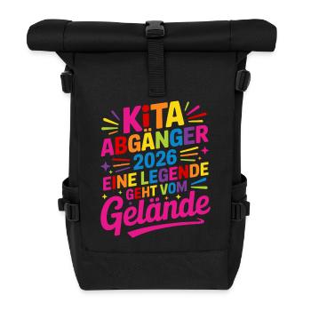 Daycare Graduates 2026: A Legend Leaves the Site - Roll Top Backpack - black - Front