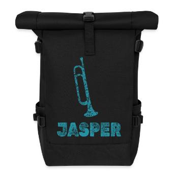 Jasper as brass band music - Roll Top Backpack - black - Front